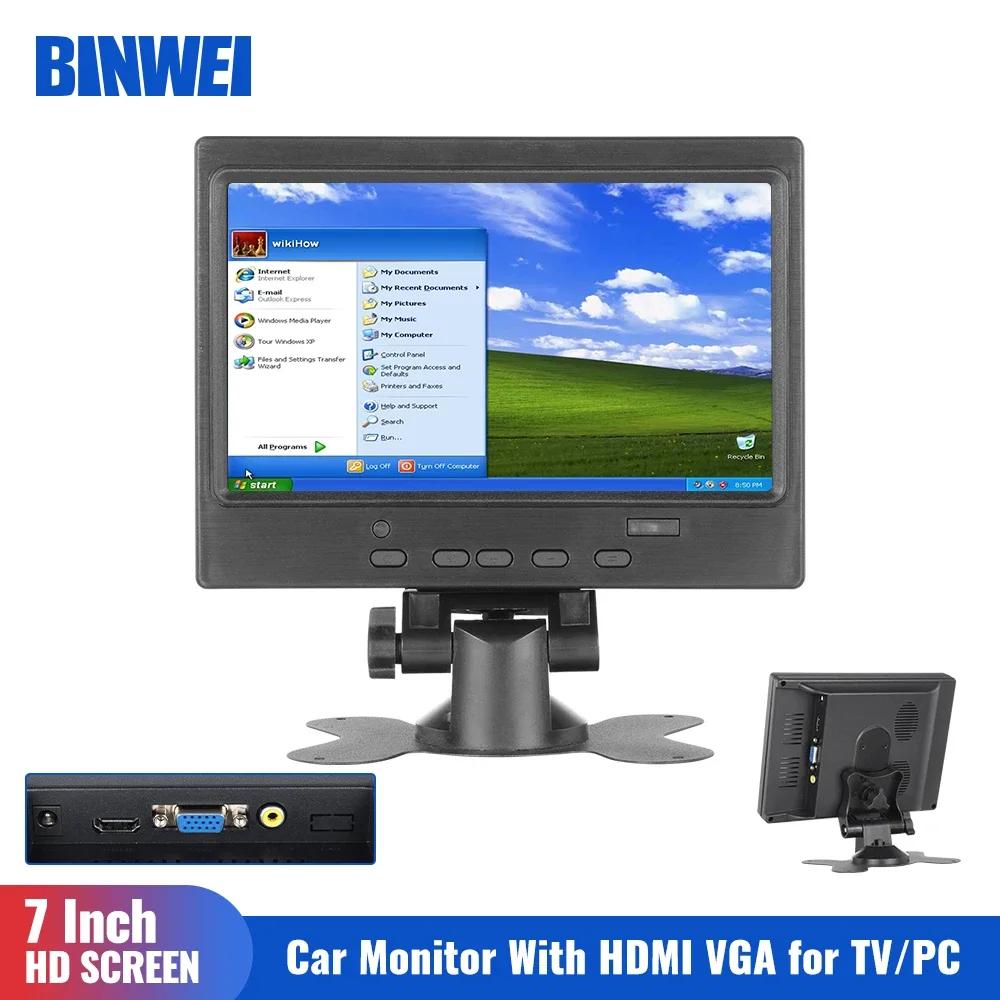 BINWEI  HDMI , VGA, TV ǻͿ LCD ÷ ũ, PC  ī޶ ÷, Ȩ  ý, 7 ġ